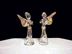 hand blown glass Angel figurines
