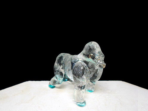 Gorilla figurine all solid hand blown glass with lots of detail.