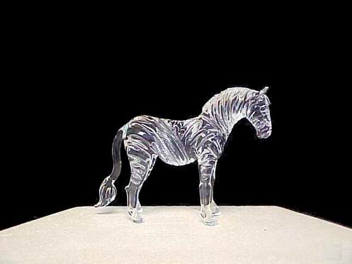 zebra figurine all solid hand blown glass with lots of detail.