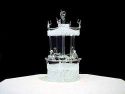 handblown glass carousel wedding cake top