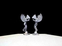 handblown glass Angels with wings figurines