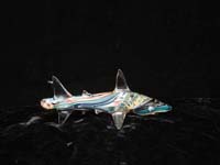 custom glass Art shark