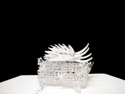 solid hand blown glass Nudibranch on a knitted glass base.